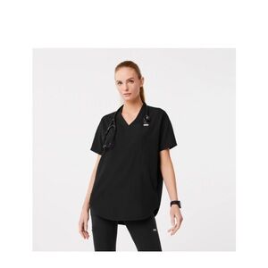 Figs Hallee shortsleeve top and high waisted seville scrub leggings set.